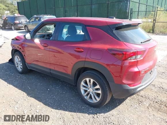 2021 Chevrolet TrailBlazer LS with VIN KL79MNSL8MB134570, listed as a IAAI auction lot 43142577 with 46,230 mi miles and . Bid and sale history available at DreamBid. Image 3.