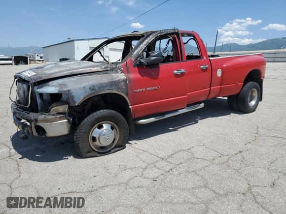 2005 Dodge 3500 SLT with VIN 3D7MS48C65G747595, listed as a Copart auction lot 62194445 with 269,899 mi miles and Salvage title. Bid and sale history available at DreamBid. Image 1.