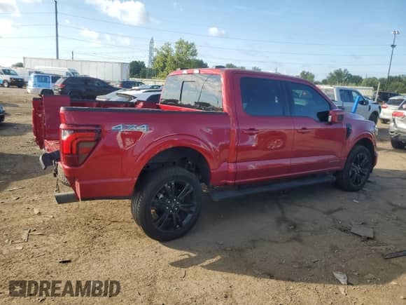 2024 Ford F-150 Lariat with VIN 1FTFW5LD6RFB96248, listed as a Copart auction lot 69278555 with 8,951 mi miles and Salvage title. Bid and sale history available at DreamBid. Image 3.