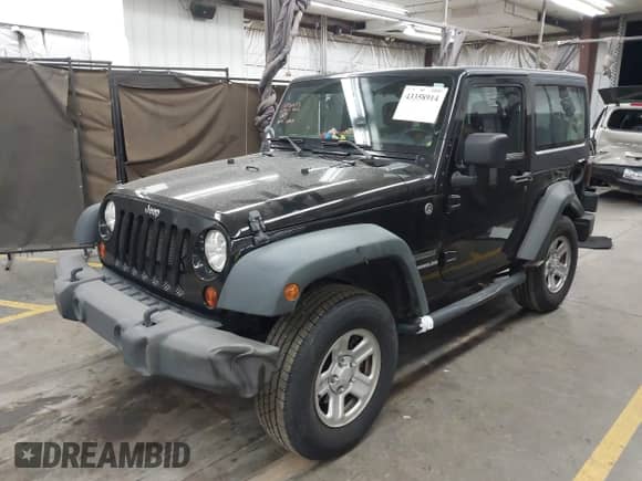 2013 Jeep Wrangler Sport with VIN 1C4AJWAG4DL523459, listed as a IAAI auction lot 43358914 with 91,676 mi miles and . Bid and sale history available at DreamBid. Image 17.