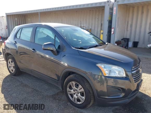 2016 Chevrolet Trax LS with VIN 3GNCJKSB2GL255631, listed as a IAAI auction lot 43331626 with 57,847 mi miles and . Bid and sale history available at DreamBid. Image 1.