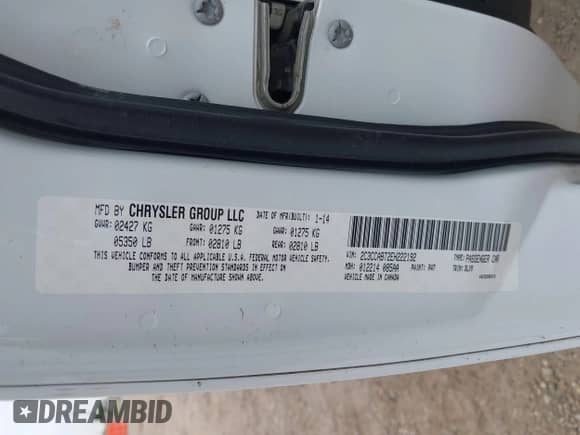 2014 Chrysler 300 S с VIN 2C3CCABT2EH222192, выставлен на аукционе IAAI как лот 42322545 с пробегом 158 764 миль миль и . История ставок и продаж доступна на DreamBid. Изображение 9.