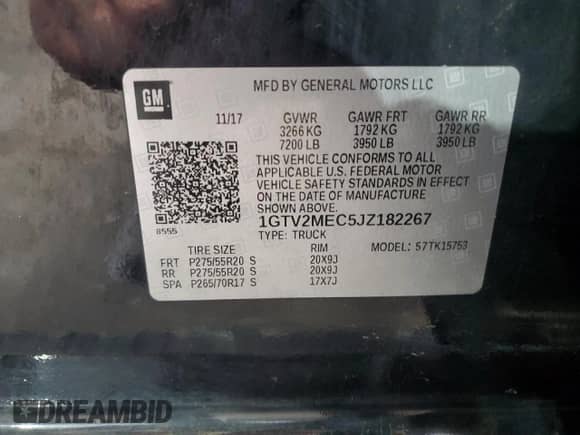 2018 GMC Sierra 1500 SLE с VIN 1GTV2MEC5JZ182267, выставлен на аукционе Copart как лот 66089465 с пробегом 136 873 миль миль и Списание • Salvage title. История ставок и продаж доступна на DreamBid. Изображение 12.