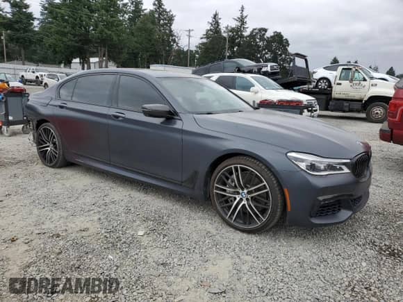 2018 BMW 7 Series ALPINA B7 xDrive with VIN WBA7F2C58JG424581, listed as a Copart auction lot 60870965 with 41,405 mi miles and Salvage title. Bid and sale history available at DreamBid. Image 4.