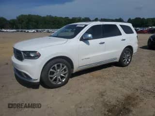 2017 Dodge Durango Citadel Anodized Platinum with VIN 1C4SDJET9HC664894, listed as a Copart auction lot 64462085 with 91,105 mi miles and Salvage title. Bid and sale history available at DreamBid. Image 1.