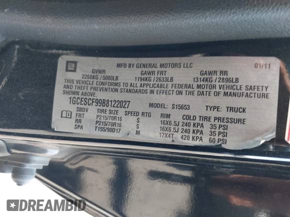 2011 Chevrolet Colorado 1LT с VIN 1GCESCF99B8122027, выставлен на аукционе IAAI как лот 42778798 с пробегом 114 534 миль миль и . История ставок и продаж доступна на DreamBid. Изображение 9.