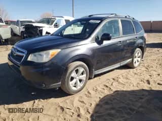 2014 Subaru Forester Premium with VIN JF2SJACC0EG452578, listed as a Copart auction lot 87355824 with 80,600 mi miles and Salvage title. Bid and sale history available at DreamBid. Image 1.