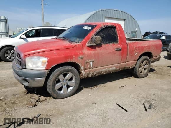 2008 Dodge 1500 ST с VIN 1D7HA16208J157134, выставлен на аукционе Copart как лот 52518685 с пробегом 189 301 миль миль и Списание • Salvage title. История ставок и продаж доступна на DreamBid. Изображение 1.