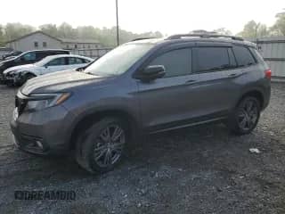 2021 Honda Passport EX-L with VIN 5FNYF8H58MB000674, listed as a Copart auction lot 71576175 with 47,260 mi miles and Salvage title. Bid and sale history available at DreamBid. Image 1.