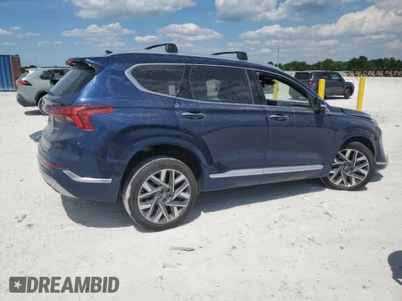 2021 Hyundai Santa Fe Calligraphy z VIN 5NMS5DAL9MH363977, wystawiony jako Copart lot #50956465 z przebiegiem 20 163 mil mil oraz Nie do naprawy • Non repairable. Historia ofert i sprzedaży dostępna na DreamBid. Obrazek 3.