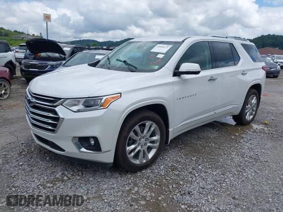 2021 Chevrolet Traverse High Country z VIN 1GNEVNKW9MJ106508, wystawiony jako IAAI lot #42656271 z przebiegiem 44 439 mil mil oraz . Historia ofert i sprzedaży dostępna na DreamBid. Obrazek 2.