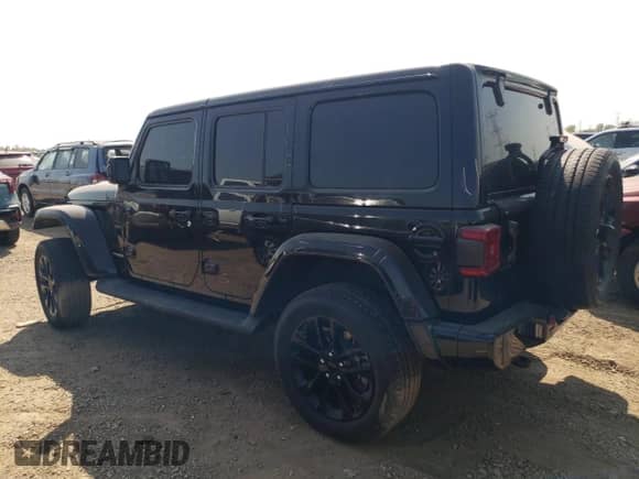 2021 Jeep Wrangler Unlimited Sahara High Altitude with VIN 1C4HJXEG9MW518111, listed as a Copart auction lot 70733274 with 54,947 mi miles and Salvage title. Bid and sale history available at DreamBid. Image 2.
