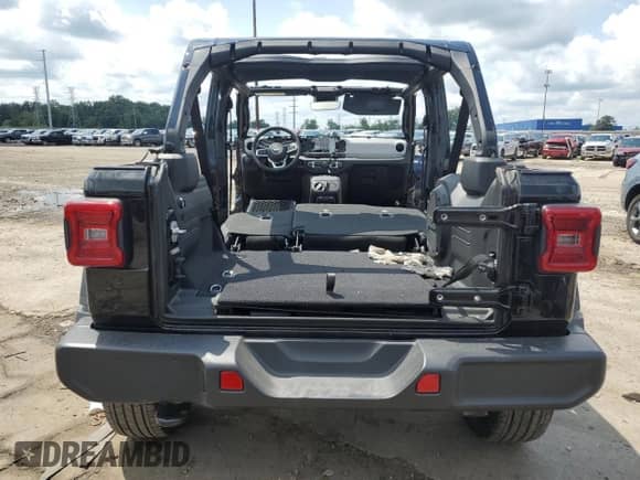 2024 Jeep Wrangler Sahara with VIN 1C4PJXEG7RW355395, listed as a Copart auction lot 68502755 with Not provided miles and Salvage title. Bid and sale history available at DreamBid. Image 6.