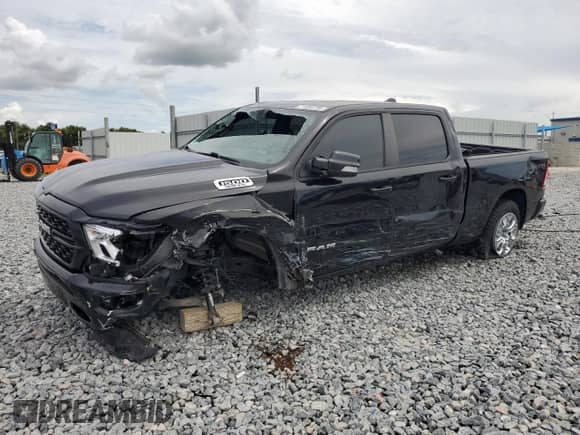 2022 Ram 1500 Big Horn z VIN 1C6RREMTXNN126026, wystawiony jako Copart lot #71054735 z przebiegiem 44 117 mil mil oraz Nie do naprawy • Non repairable. Historia ofert i sprzedaży dostępna na DreamBid. Obrazek 1.