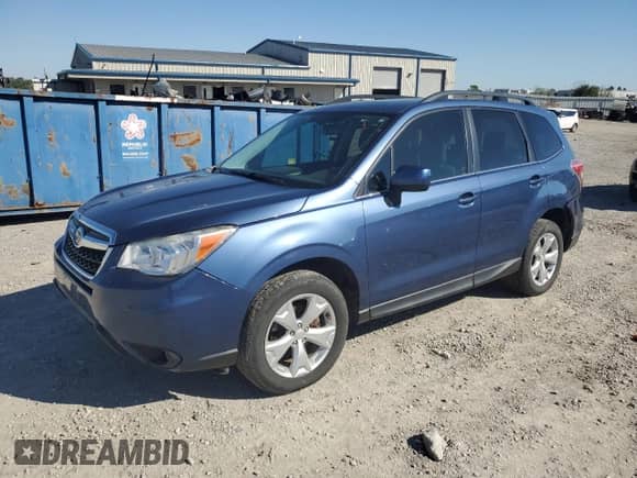 2014 Subaru Forester Limited with VIN JF2SJAJC5EH452332, listed as a Copart auction lot 85385205 with 143,271 mi miles and Salvage title. Bid and sale history available at DreamBid. Image 1.