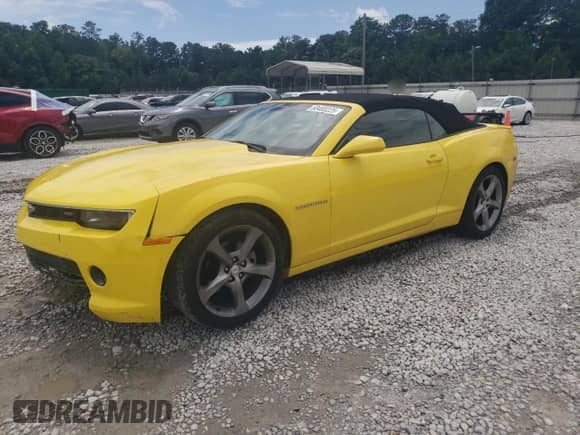 2014 Chevrolet Camaro LT z VIN 2G1FB3D37E9193392, wystawiony jako Copart lot #60400225 z przebiegiem 55 791 mil mil oraz Szkoda całkowita • Salvage title. Historia ofert i sprzedaży dostępna na DreamBid. Obrazek 1.