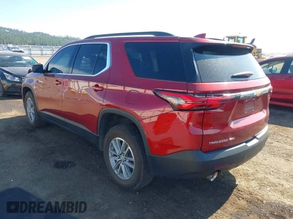 2022 Chevrolet Traverse LT Cloth z VIN 1GNEVGKW5NJ122833, wystawiony jako IAAI lot #42692402 z przebiegiem 71 466 mil mil oraz . Historia ofert i sprzedaży dostępna na DreamBid. Obrazek 3.