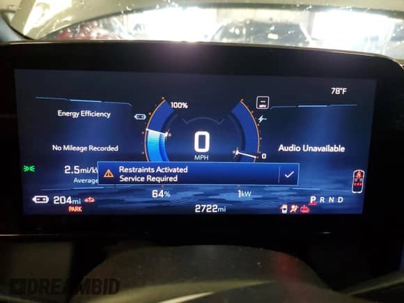 2025 Chevrolet Equinox EV LT с VIN 3GN7DLRP0SS197033, выставлен на аукционе Copart как лот 60654055 с пробегом 2 722 миль миль и На запчасти • Non repairable. История ставок и продаж доступна на DreamBid. Изображение 9.