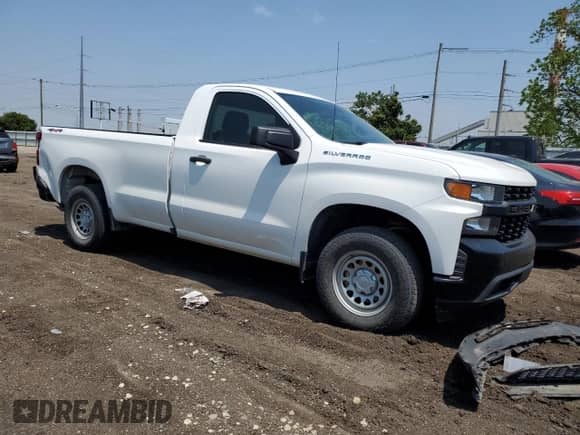 2019 Chevrolet Silverado 1500 Work Truck z VIN 3GCNYAEH5KG224012, wystawiony jako Copart lot #59937305 z przebiegiem 66 092 mil mil oraz Czysty tytuł • Clean title. Historia ofert i sprzedaży dostępna na DreamBid. Obrazek 4.