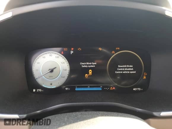 2021 Hyundai Santa Fe Limited with VIN 5NMS4DAL9MH339889, listed as a Copart auction lot 55283765 with 40,173 mi miles and Salvage title. Bid and sale history available at DreamBid. Image 9.