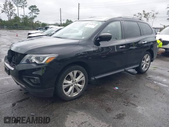 2018 Nissan Pathfinder Platinum with VIN 5N1DR2MM9JC613195, listed as a IAAI auction lot 43420133 with 111,884 mi miles and . Bid and sale history available at DreamBid. Image 17.