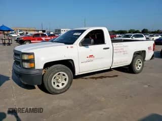 2014 Chevrolet Silverado 1500 Work Truck with VIN 1GCNCPEC8EZ418446, listed as a Copart auction lot 67514095 with 212,792 mi miles and Salvage title. Bid and sale history available at DreamBid. Image 1.