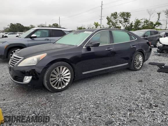2014 Hyundai Equus Ultimate with VIN KMHGH4JH8EU076144, listed as a Copart auction lot 72079545 with 103,700 mi miles and Non repairable. Bid and sale history available at DreamBid. Image 1.