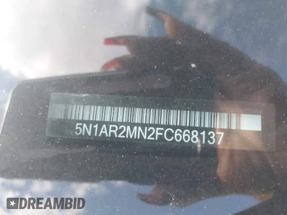 2015 Nissan Pathfinder S с VIN 5N1AR2MN2FC668137, выставлен на аукционе IAAI как лот 43570265 с пробегом 147 815 миль миль и . История ставок и продаж доступна на DreamBid. Изображение 9.