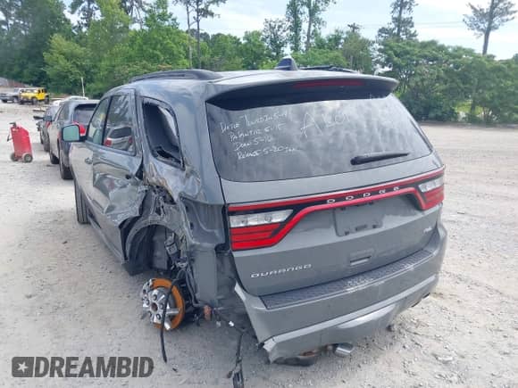 2023 Dodge Durango R/T Plus z VIN 1C4SDHCT1PC616557, wystawiony jako IAAI lot #42320053 z przebiegiem 25 697 mil mil oraz . Historia ofert i sprzedaży dostępna na DreamBid. Obrazek 3.