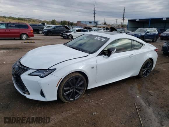2023 Lexus RC 350 F Sport with VIN JTHGZ5DC9P5012357, listed as a Copart auction lot 78919654 with 3,023 mi miles and Salvage title. Bid and sale history available at DreamBid. Image 1.