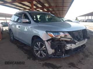2017 Nissan Pathfinder SV with VIN 5N1DR2MM3HC696441, listed as a IAAI auction lot 42551768 with 85,578 mi miles and . Bid and sale history available at DreamBid. Image 1.