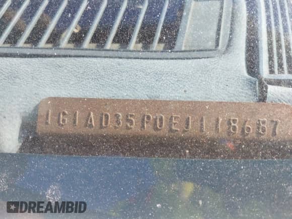 1984 Chevrolet Cavalier z VIN 1G1AD35P0EJ118687, wystawiony jako IAAI lot #43508689 z przebiegiem 887 672 mil mil oraz . Historia ofert i sprzedaży dostępna na DreamBid. Obrazek 9.