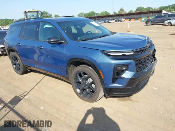 2024 Chevrolet Traverse AWD RS с VIN 1GNEVLKS8RJ246204, выставлен на аукционе IAAI как лот 42578304 с пробегом 23 970 миль миль и . История ставок и продаж доступна на DreamBid. Изображение 1.