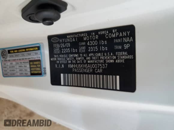 2010 Hyundai Genesis Coupe с VIN KMHHU6KH6AU007537, выставлен на аукционе Copart как лот 84802795 с пробегом 163 368 миль миль и Списание • Salvage title. История ставок и продаж доступна на DreamBid. Изображение 12.