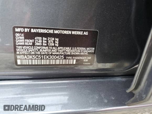 2014 BMW 3 Series 328d xDrive с VIN WBA3K5C51EK300425, выставлен на аукционе Copart как лот 90121695 с пробегом 137 223 миль миль и Списание • Salvage title. История ставок и продаж доступна на DreamBid. Изображение 12.