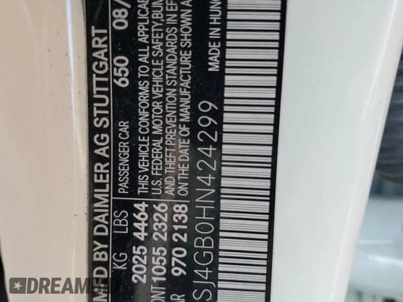 2017 Mercedes-Benz CLA 250 with VIN WDDSJ4GB0HN424299, listed as a Copart auction lot 64663125 with 80,266 mi miles and Salvage title. Bid and sale history available at DreamBid. Image 12.