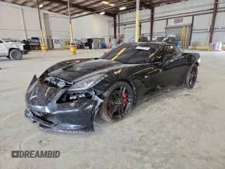 2014 Chevrolet Corvette Z51 3LT with VIN 1G1YL2D71E5103086, listed as a Copart auction lot 81978215 with 79,442 mi miles and Salvage title. Bid and sale history available at DreamBid. Image 1.