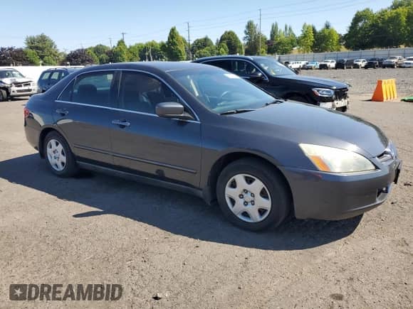 2005 Honda Accord LX with VIN 1HGCM55425A177162, listed as a Copart auction lot 66049255 with 222,785 mi miles and Salvage title. Bid and sale history available at DreamBid. Image 4.
