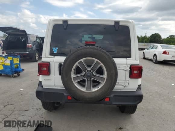 2021 Jeep Wrangler Unlimited Sahara Altitude z VIN 1C4HJXEG9MW825293, wystawiony jako Copart lot #65241665 z przebiegiem 70 861 mil mil oraz Szkoda całkowita • Salvage title. Historia ofert i sprzedaży dostępna na DreamBid. Obrazek 6.