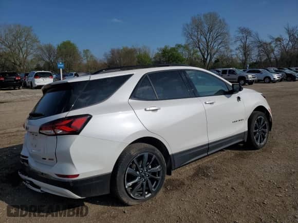 2023 Chevrolet Equinox RS with VIN 3GNAXWEG3PL214865, listed as a Copart auction lot 54207545 with 27,037 mi miles and Salvage title. Bid and sale history available at DreamBid. Image 3.