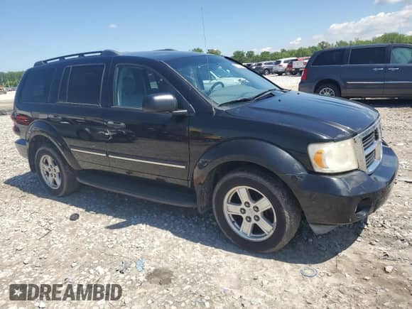 2007 Dodge Durango SLT with VIN 1D8HB48217F561634, listed as a Copart auction lot 55841605 with 189,504 mi miles and Salvage title. Bid and sale history available at DreamBid. Image 4.