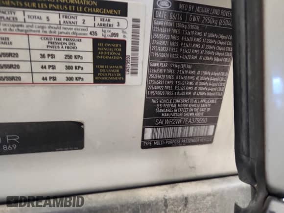 2014 Land Rover Range Rover Sport HSE z VIN SALWR2WF7EA379550, wystawiony jako Copart lot #81690655 z przebiegiem 154 835 mil mil oraz Nie do naprawy • Non repairable. Historia ofert i sprzedaży dostępna na DreamBid. Obrazek 14.