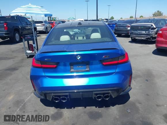 2025 BMW M3 Competition xDrive with VIN WBS33HJ05SFU29063, listed as a IAAI auction lot 42328143 with 3,368 mi miles and . Bid and sale history available at DreamBid. Image 16.