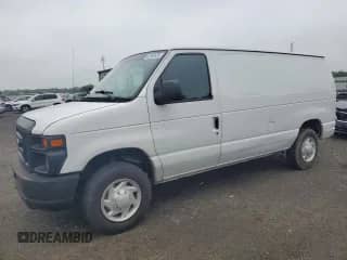 2008 Ford Econoline Cargo Commercial with VIN 1FTNE14WX8DA51652, listed as a Copart auction lot 62393525 with 56,414 mi miles and Salvage title. Bid and sale history available at DreamBid. Image 1.