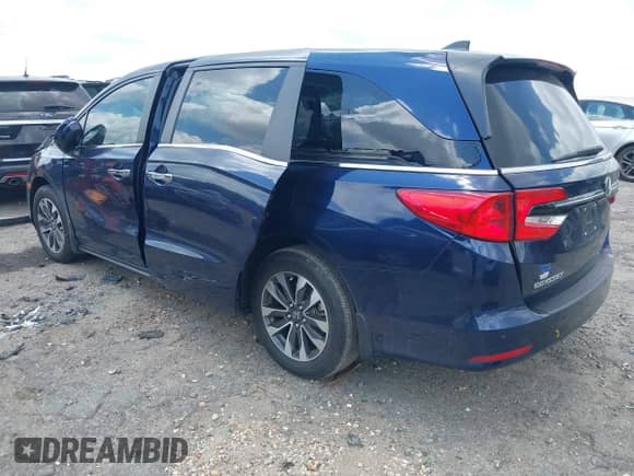 2023 Honda Odyssey EX-L with VIN 5FNRL6H61PB067180, listed as a IAAI auction lot 42634627 with 30,282 mi miles and . Bid and sale history available at DreamBid. Image 3.