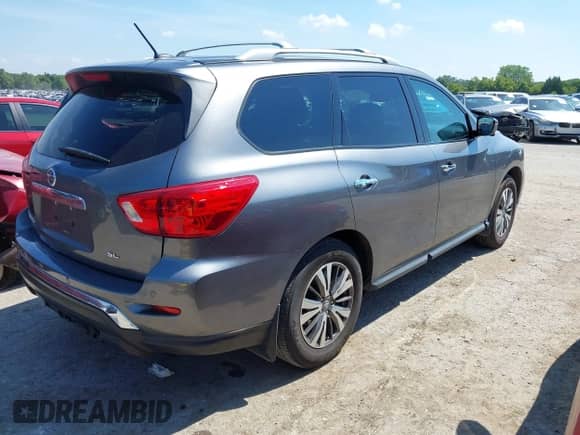 2017 Nissan Pathfinder S with VIN 5N1DR2MN7HC695673, listed as a IAAI auction lot 43000027 with 130,877 mi miles and . Bid and sale history available at DreamBid. Image 4.