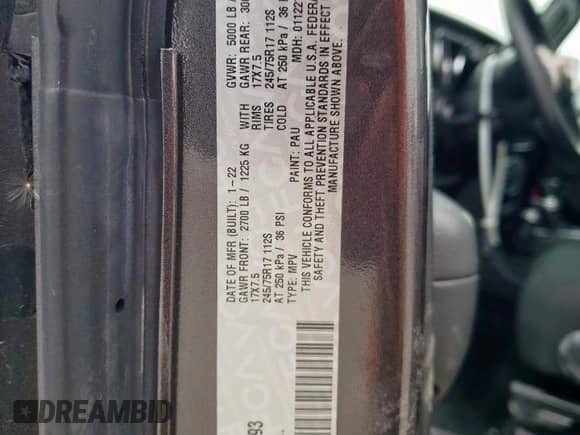 2022 Jeep Wrangler Sport S с VIN 1C4GJXAG1NW105893, выставлен на аукционе Copart как лот 45924975 с пробегом 273 миль миль и Списание • Salvage title. История ставок и продаж доступна на DreamBid. Изображение 12.