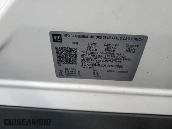 2023 Chevrolet Blazer LT z VIN 3GNKBHR42PS103650, wystawiony jako Copart lot #67177855 z przebiegiem 38 177 mil mil oraz Szkoda całkowita • Salvage title. Historia ofert i sprzedaży dostępna na DreamBid. Obrazek 13.