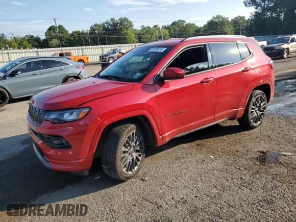 2022 Jeep Compass (RED) Edition with VIN 3C4NJDCB6NT177329, listed as a Copart auction lot 67070815 with 44,327 mi miles and Salvage title. Bid and sale history available at DreamBid. Image 1.