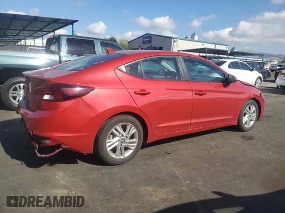 2020 Hyundai Elantra SEL with VIN 5NPD84LF3LH542444, listed as a Copart auction lot 86151795 with 39,375 mi miles and Salvage title. Bid and sale history available at DreamBid. Image 3.
